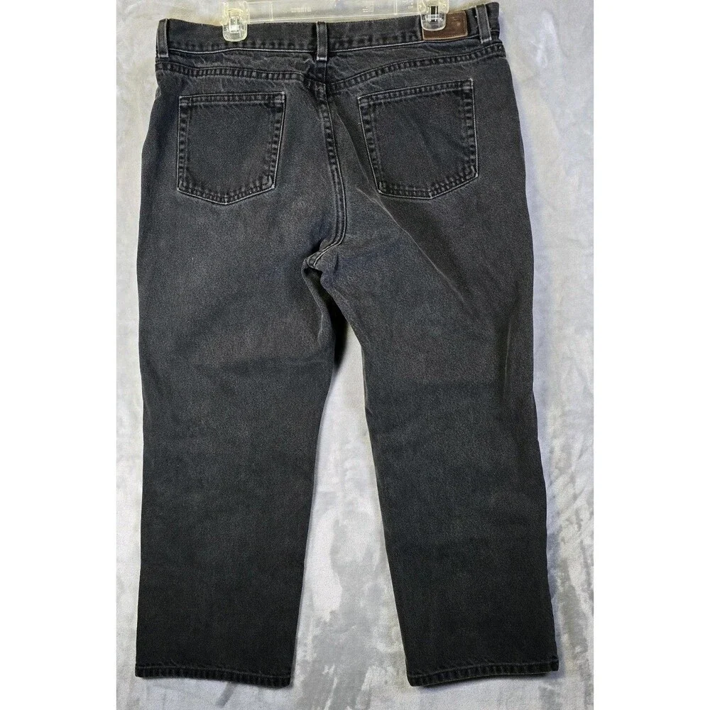 LL Bean Jeans Classic Womens 18 Petite Charcoal Black Denim Mom Cowgirl Y2K - Picture 4 of 10